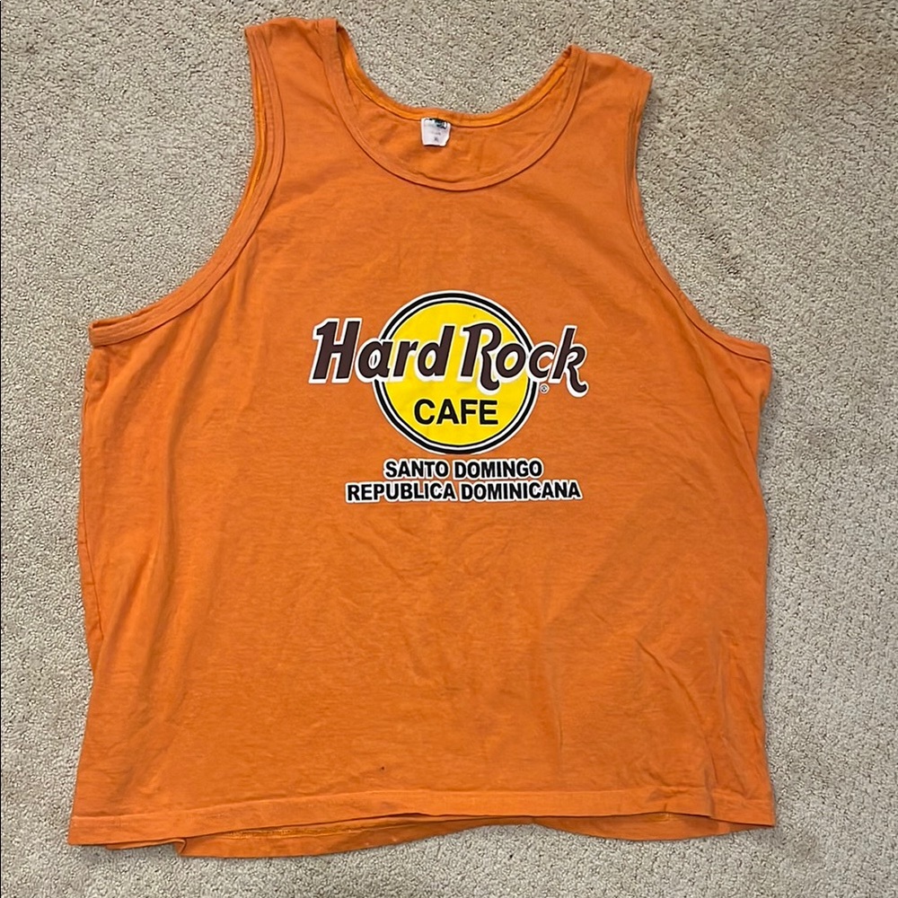 Hard Rock Cafe Orange Tank Top